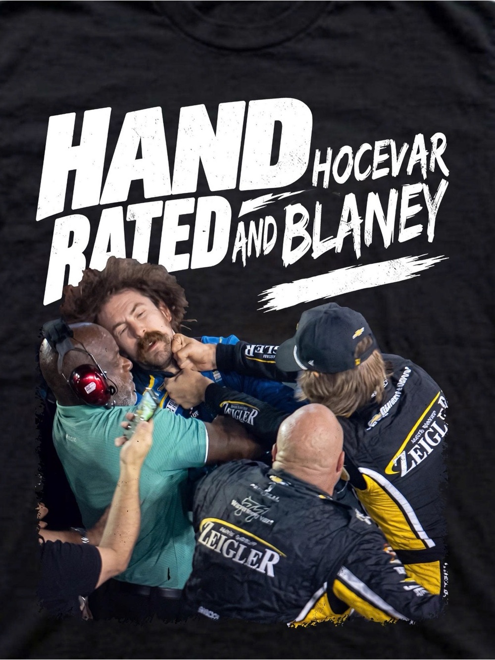 Hand Rated Hocevar and Blaney Black Graphic Tee
